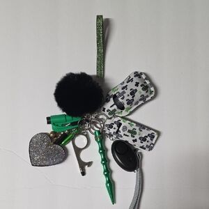 Safety Keychain Green Cactus